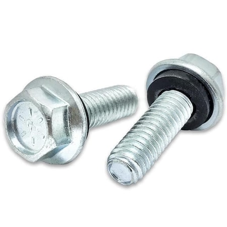Grade 8, 3/8"-16 Flange Bolt, Zinc Plated 1 in L, 45 PK